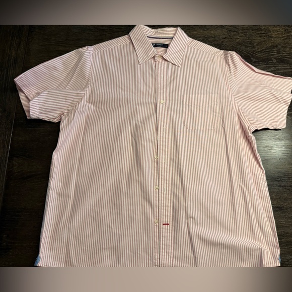 Daniel Cremieux Red and White Striped Casual Shirt - Picture 2 of 2